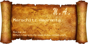Merschitz Amaranta névjegykártya